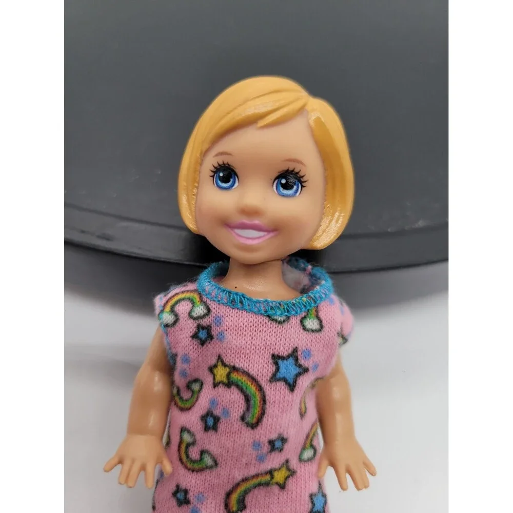 Mattel Barbie Toddler Doll Kelly Chelsea Baby Sister Dress Blonde Hair Blue Eyes